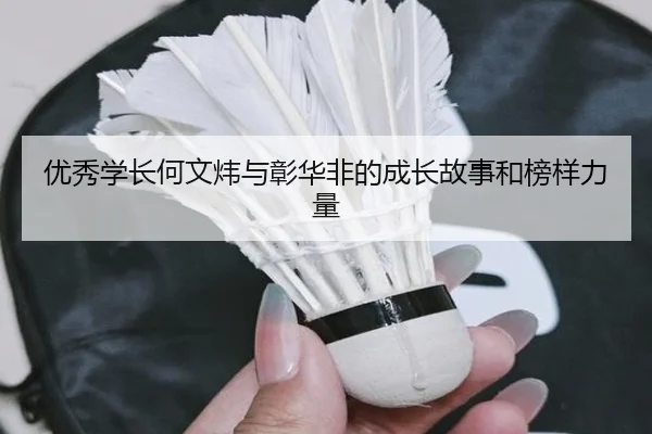 优秀学长何文炜与彰华非的成长故事和榜样力量
